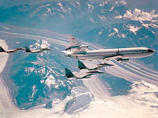 US Air Force KC-10 Air Refueling Operation of F-15 Squadron